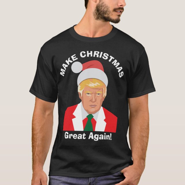 Donald Trump Weihnachten Ugly Christmas Sweater T-Shirt (Vorderseite)