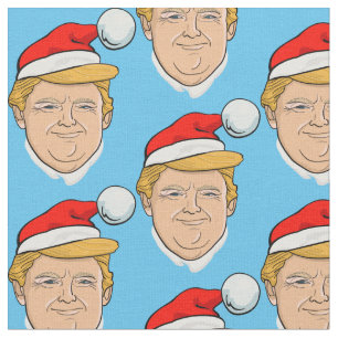 Donald Trump Weihnachten Weihnachten blaues Muster Stoff
