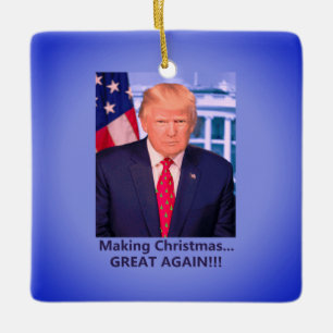 Donald Trump Weihnachten wieder großartig machen!! Keramikornament