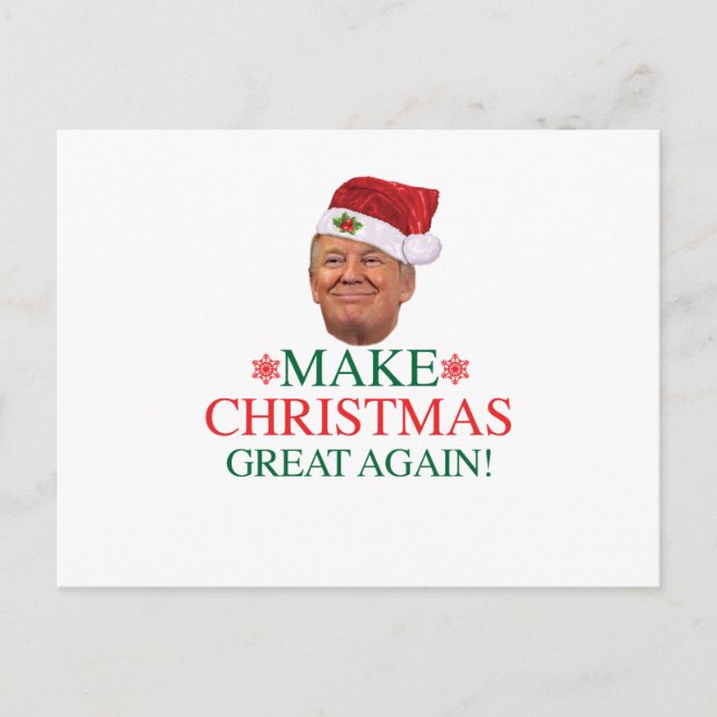 Donald Trump - Weihnachten wieder großartig Postka (Vorderseite)