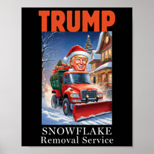 Donald Trump weihnachtliche Entfernung von Schneef Poster