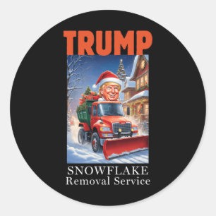 Donald Trump weihnachtliche Entfernung von Schneef Runder Aufkleber