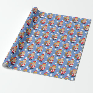 Donald Trump Weihnachtsfeierlichkeiten Präsident Geschenkpapier
