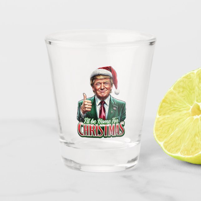 Donald Trump - Weihnachtsfeierlichkeiten - Weihnac Schnapsglas (Vorderseite)
