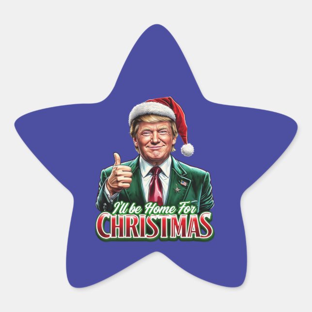 Donald Trump - Weihnachtsfeierlichkeiten - Weihnac Stern-Aufkleber (Vorderseite)