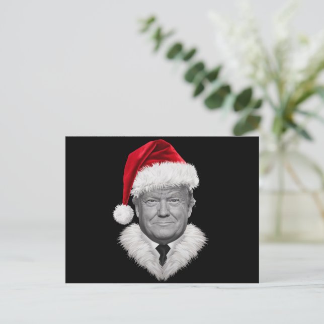 Donald Trump Weihnachtsgeschenk Funny Weihnachtsma Feiertagspostkarte (Stehend Vorderseite)