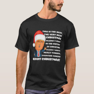 Donald Trump Weihnachtshemd Pajama Tee Shirt