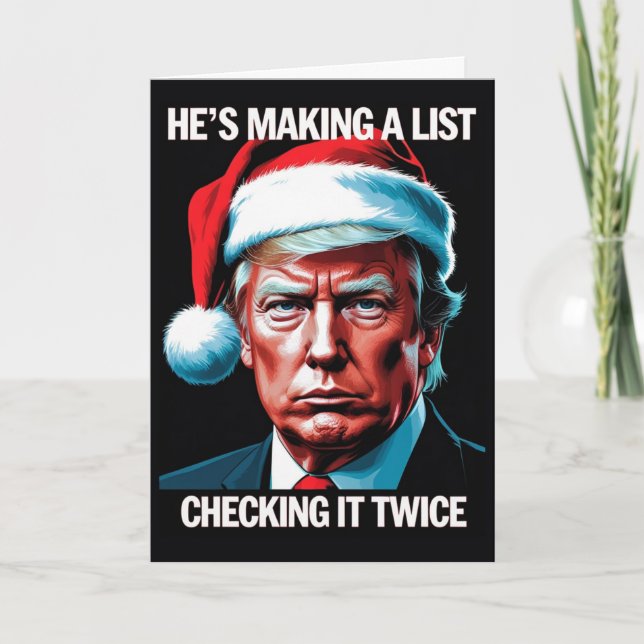 Donald Trump Weihnachtskarte | Patriotic Holiday Karte (Vorderseite)