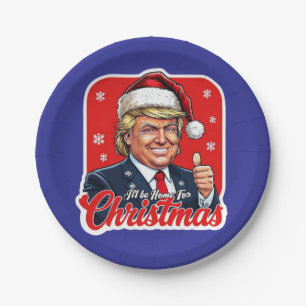 Donald Trump Weihnachtsmann Claus Art Pappteller