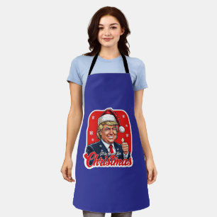 Donald Trump Weihnachtsmann Claus Art Schürze