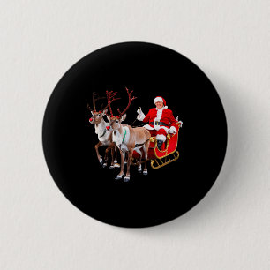 Donald Trump Weihnachtsmann Schlitten Weihnachten  Button