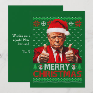 Donald Trump Weihnachtsmannmütze Frohe Weihnachten