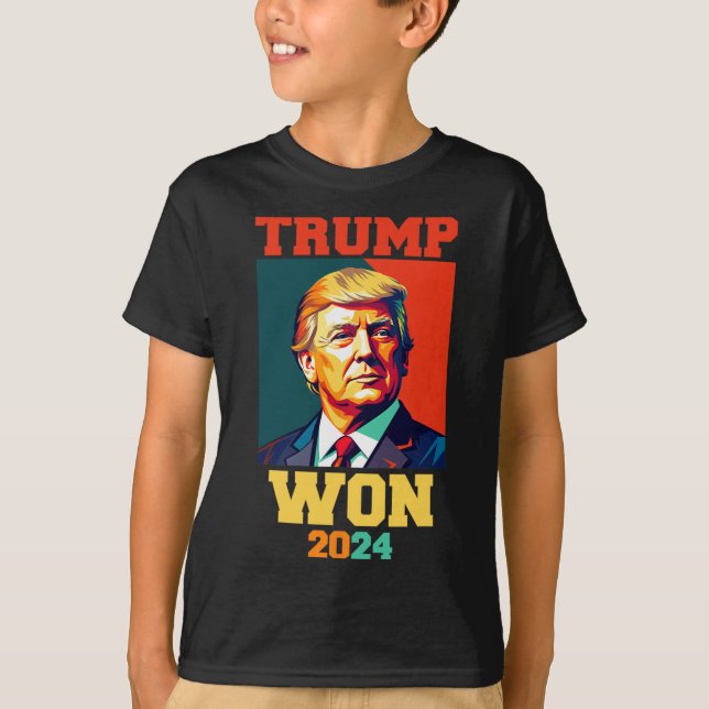 Donald Trump Won 2024 Election Inauguration Men Wo T-Shirt (Vorderseite)