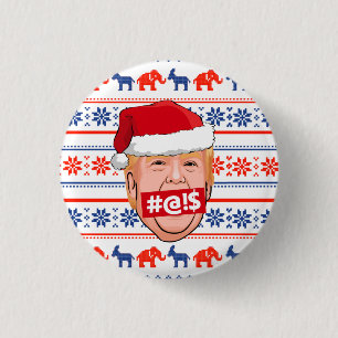 DONALD TRUMP Wütende Weihnachten Button