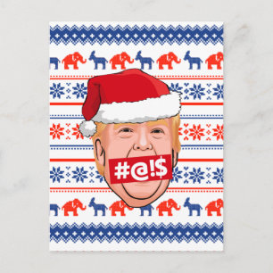 DONALD TRUMP Wütende Weihnachten Postkarte