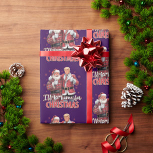 Donald Trump Zuhause zu Weihnachten Geschenkpapier