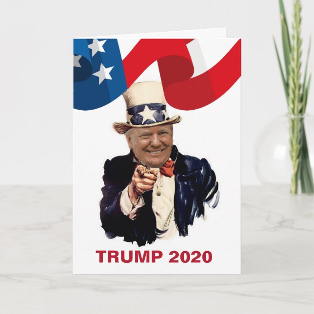 DONALD TRUMPamerikanische Flagge 2020 Karte (Vorderseite)