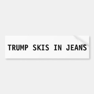 Donald- TrumpAutoaufkleber - Skis in den Jeans Autoaufkleber