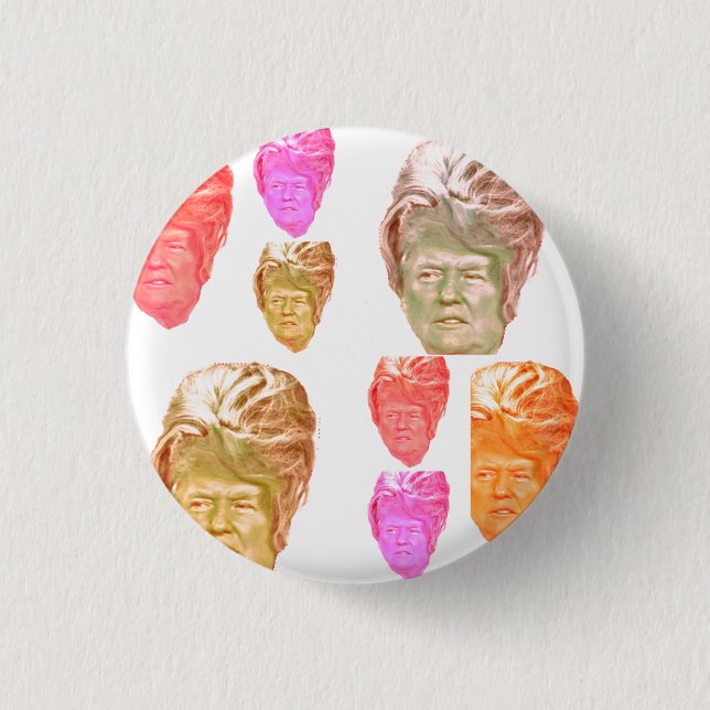 Donald- Trumpbienenstock-Druck-Button Button (Vorderseite)