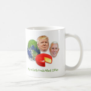Donald- Trumperbsen auf Männern des Erdgouda-Rad-2 Kaffeetasse
