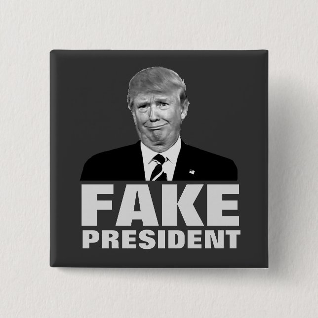 Donald- TrumpFake-PRÄSIDENT Button (Vorderseite)