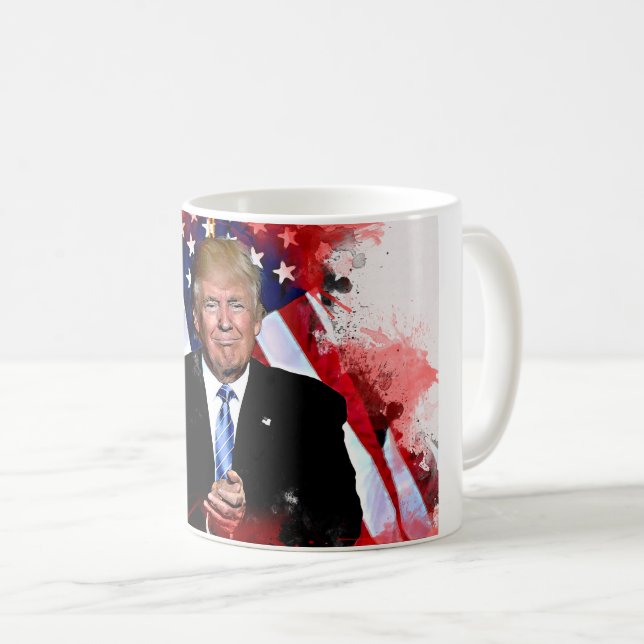 Donald- Trumpfeier-Tasse Tasse (VorderseiteRechts)