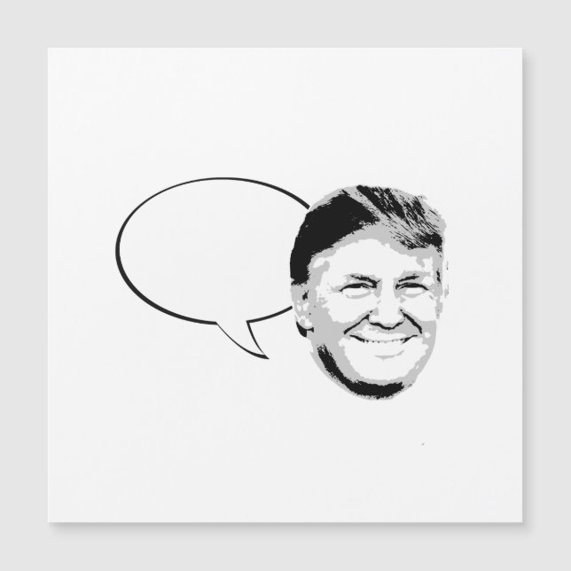 Donald- Trumpgedanken-Blase Magnetkarte (Vorderseite)