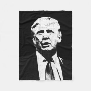 Donald- Trumpillustration Fleecedecke