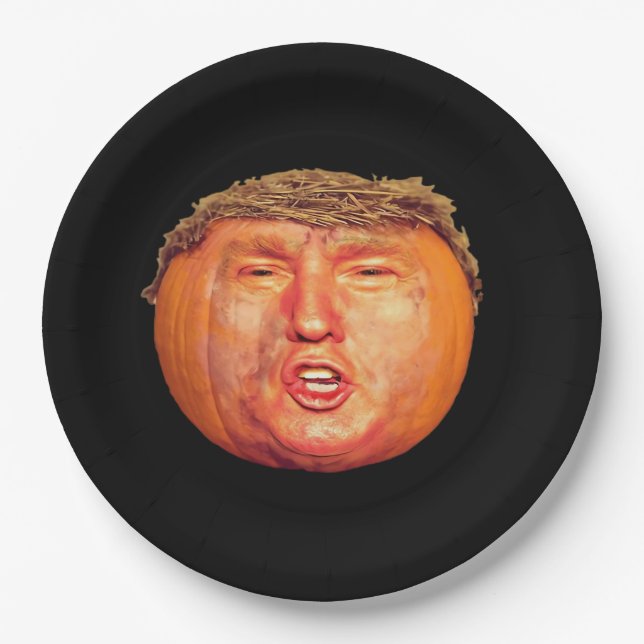 Donald Trumpkin Classic Pappteller (Vorderseite)