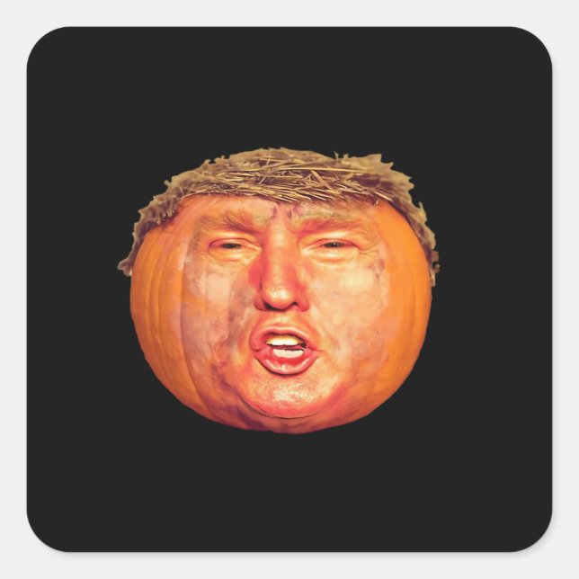 Donald Trumpkin Classic Quadratischer Aufkleber (Vorderseite)