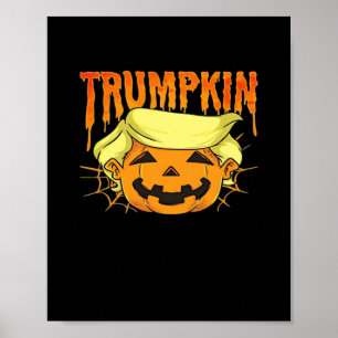 Donald Trumpkin Funny Präsident Party Halloween Cl Poster