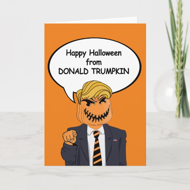 Donald Trumpkin Halloween Card - Karte (Vorderseite)