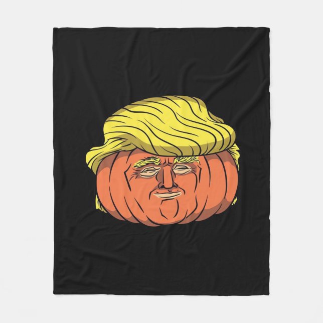 Donald Trumpkin Pumpking Fleecedecke (Vorderseite)