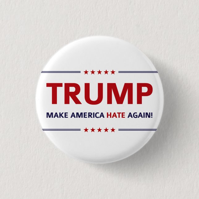 Donald- TrumpParodie Button (Vorderseite)