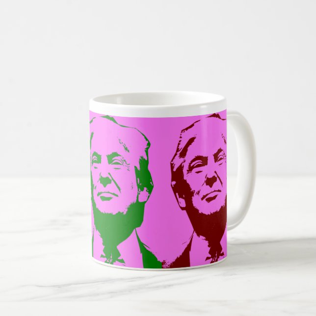 Donald- TrumpPop-Kunst-Abstimmungs-Trumpf 2020 Kaffeetasse (VorderseiteRechts)