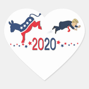 Donald Trumps Scheitern 2020 lieben Herz-Aufkleber