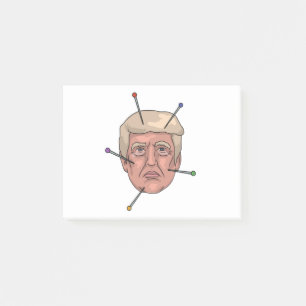 Donald- TrumpVoodoo-Puppen-Button-Illustration Post-it Klebezettel