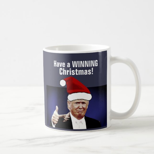 Donald- Trumpweihnachtskaffee-Tassen, GEWINNEND Tasse (Rechts)