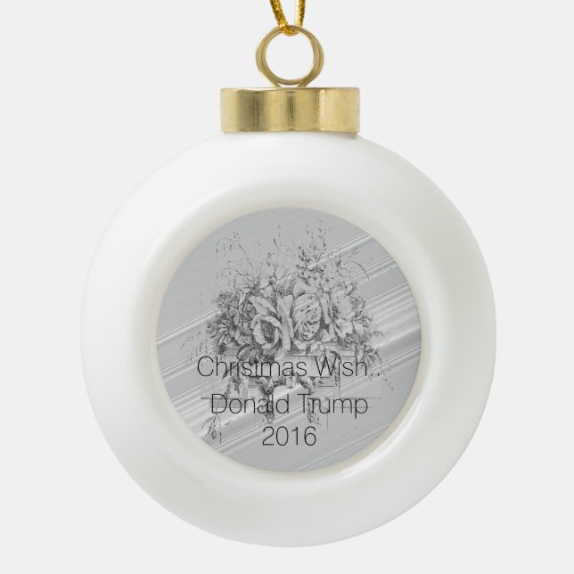 Donald- Trumpweihnachtswunsch Keramik Kugel-Ornament (Vorderseite)