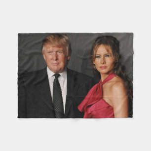 DONALD- U. MELANIA-TRUMPF FLEECEDECKE