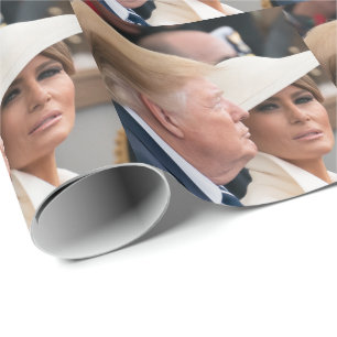 Donald- u. Melania-Trumpf Geschenkpapier