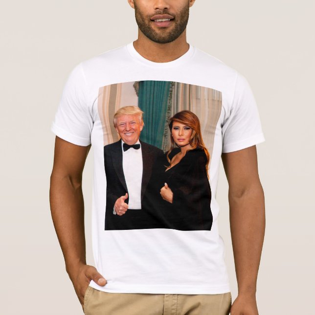 Donald- u. Melania-Trumpf T-Shirt (Vorderseite)