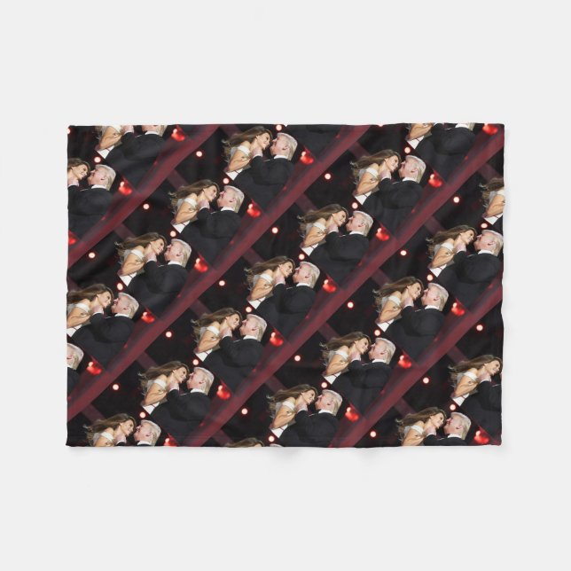 Donald und Melania Trump Fleecedecke (Vorderseite (Horizontal))