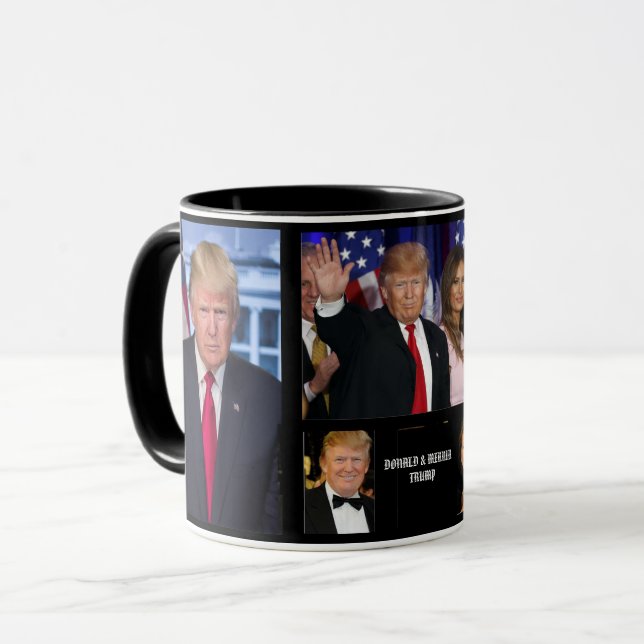 DONALD UND MELANIA TRUMP- TASSE (Vorderseite Links)