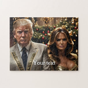 Donald und Melania Weihnachten Puzzle