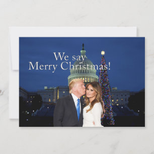Donald und Melania: Wir sagen Frohe Weihnachten! Feiertagskarte