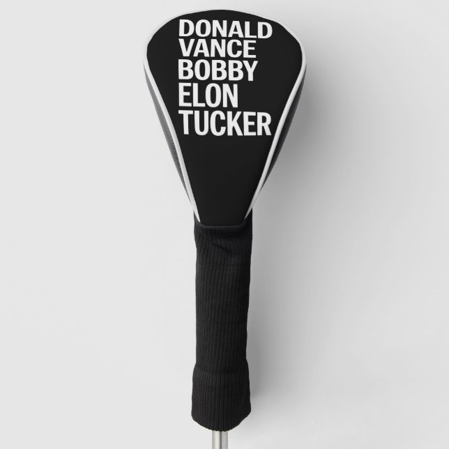 Donald Vance Bobby Elon & Tucker Golf Headcover (Vorderseite)