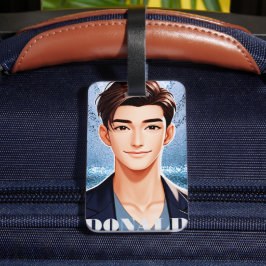 Donald . Zeichentwurf animiert Gepäckanhänger