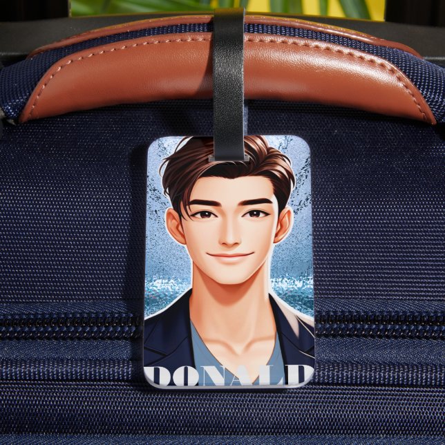 Donald . Zeichentwurf animiert Gepäckanhänger (Rückseite Insitu 4)