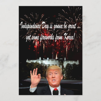 Donalds koreanische Feuerwerke: Glücklich 4. Juli Karte